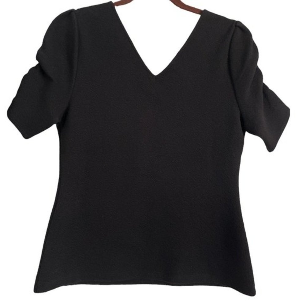 White House Black Market Ruched Sleeve Romantic Tee, Size S
